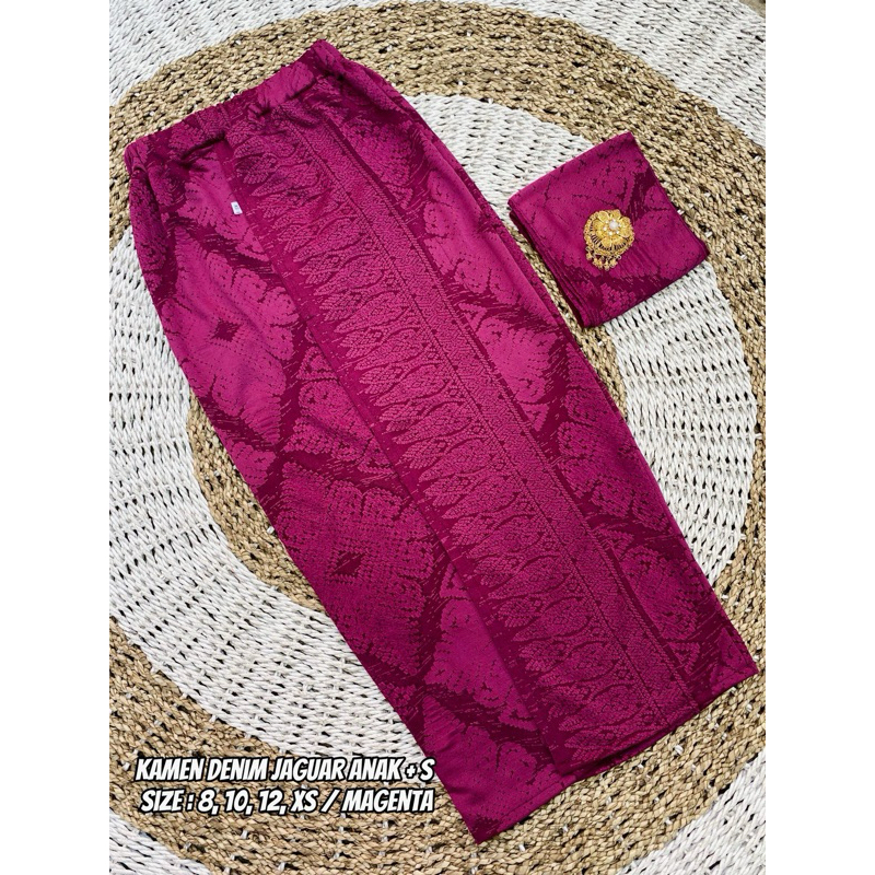 Kamen jaguar anak set selendang