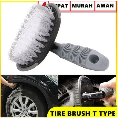 Sikat Velg Tipe T Alat Pembersih Kotoran Roda Ban Mobil Sepeda Motor Sikat Ban Car Tire Brush Sikat 