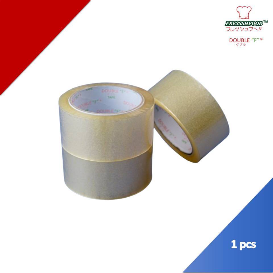 

Lakban / OPP / Adhesive Tape - 2 inci 90 yard Bening DOUBLE "F
