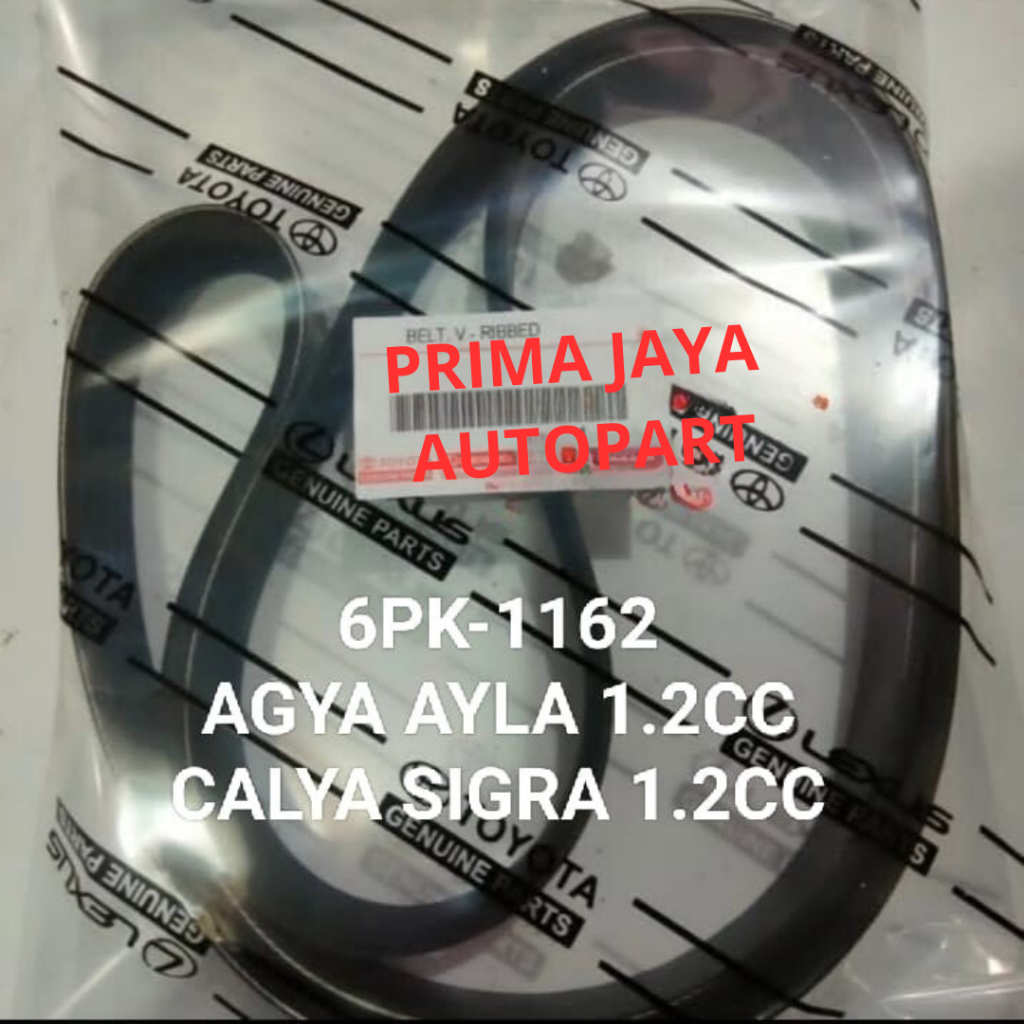 FAN VAN V BELT TALI KIPAS 6PK-1162 AGYA AYLA CALYA SIGRA 1.2CC 6PK1162