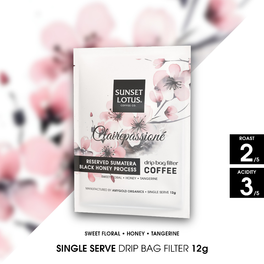 

Clairepassione by Sunset Lotus - Single Serve Drip Bag Coffee