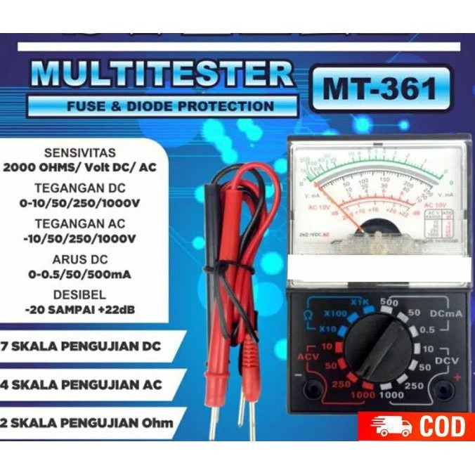 Multitester Analog kecil MT-361/Multitester MT-361