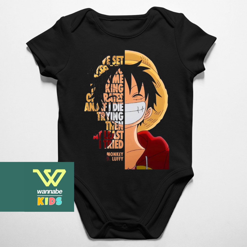 Jumper Bayi Anime ONE PIECE LUFFY 2 | Jumper Lucu Baju Bayi | Pakaian Bayi