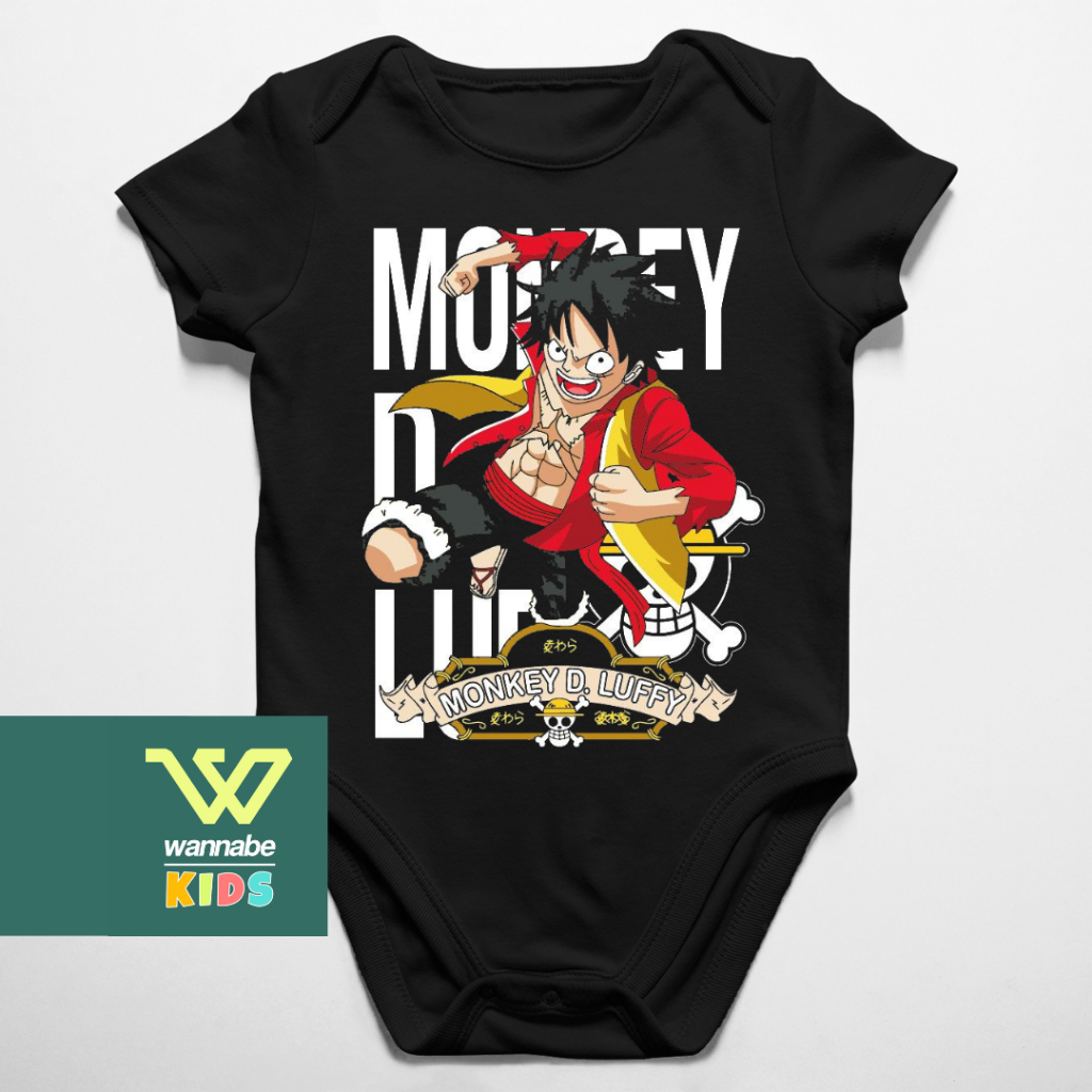 Jumper Bayi Anime ONE PIECE MONKEY D LUFFY  | Jumper Lucu Baju Bayi | Pakaian Bayi