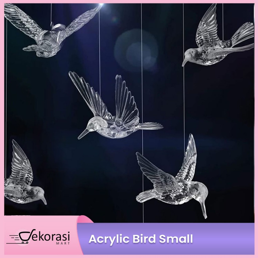 Acrylic Bird/ Burung Akrilik/hiasan akrilik/perlengkapan dekorasi/hiasan gantung/hiasan burung