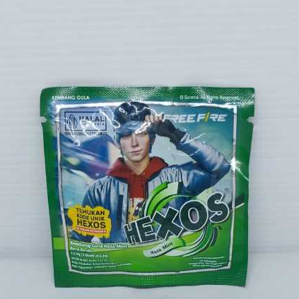 

1 Bungkus/Sachet Permen Hexost Mint / Kembang Gula Hexos Isi 5 pcs