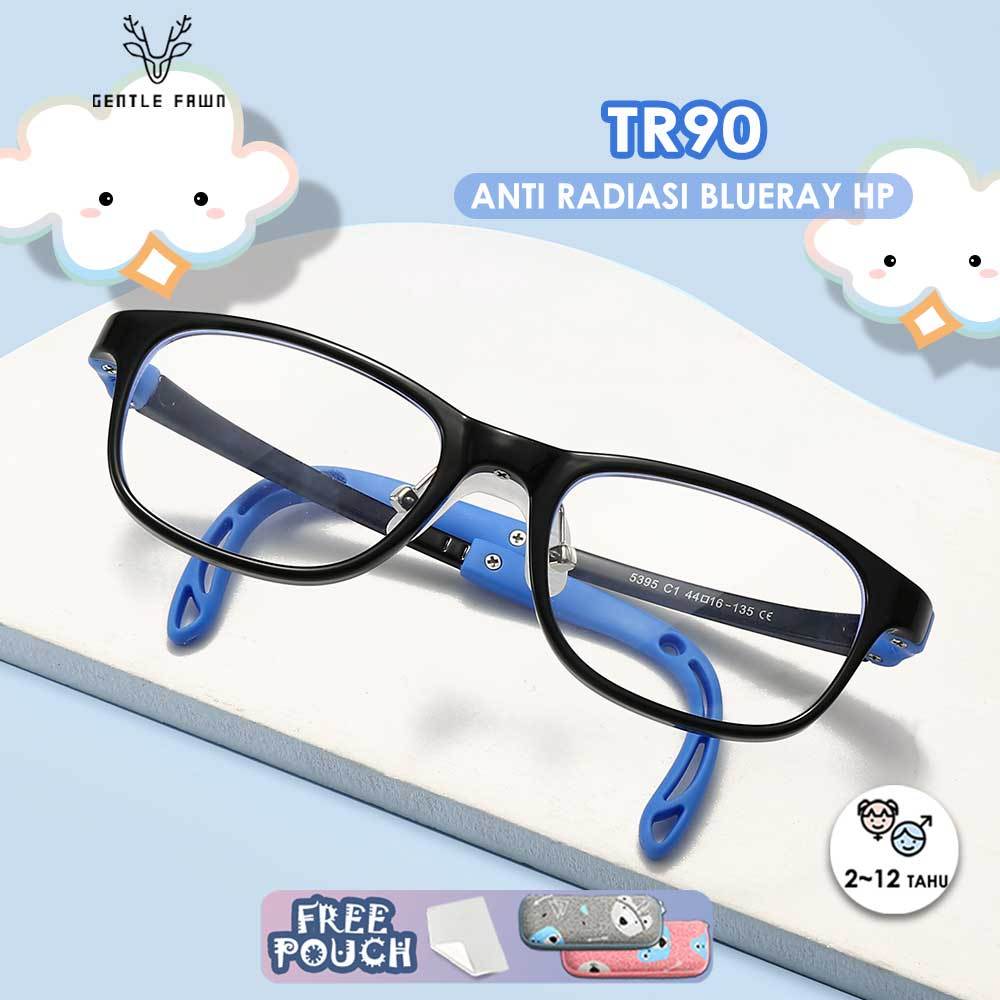 Gentle Fawn Kacamata Antiradiasi Blueray Sinar Biru Bentuk Kotak Bahan TR90 Gagang Lentur Bisa Minus