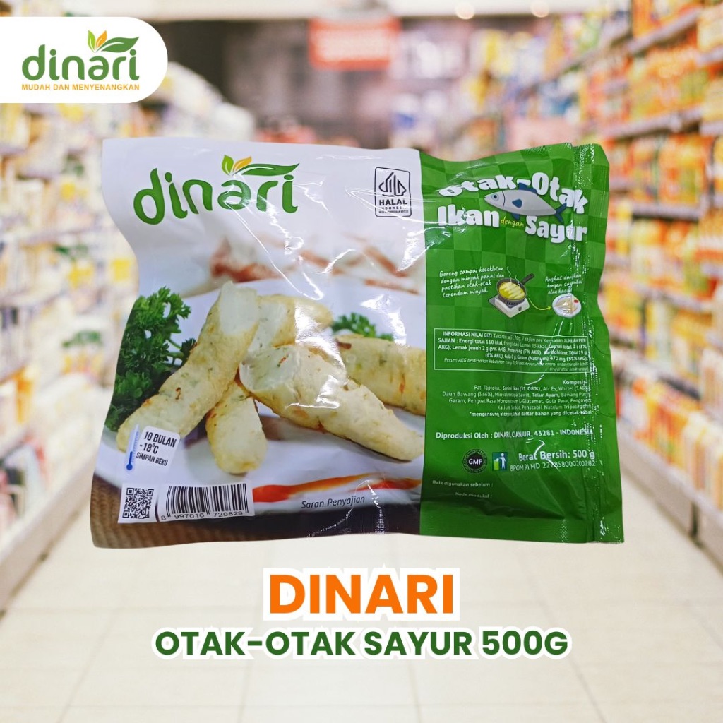 

DINARI OTAK-OTAK IKAN DENGAN SAYUR 500G / DINARI / OTAK-OTAK KHAS CIANJUR / OLAHAN IKAN PREMIUM