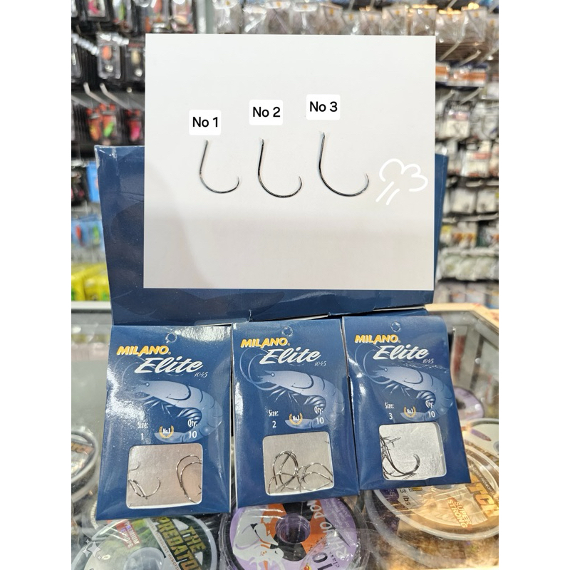 Mata Kail Pancing Udang Milano Elite Putih