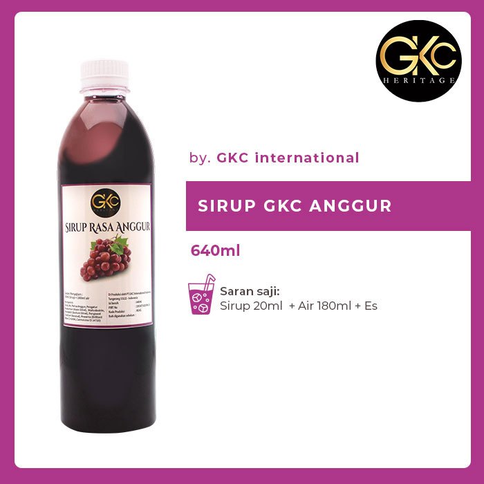 

GKC Heritage - Minuman Sirup Anggur/ Grape Syrup HALAL 640 ml