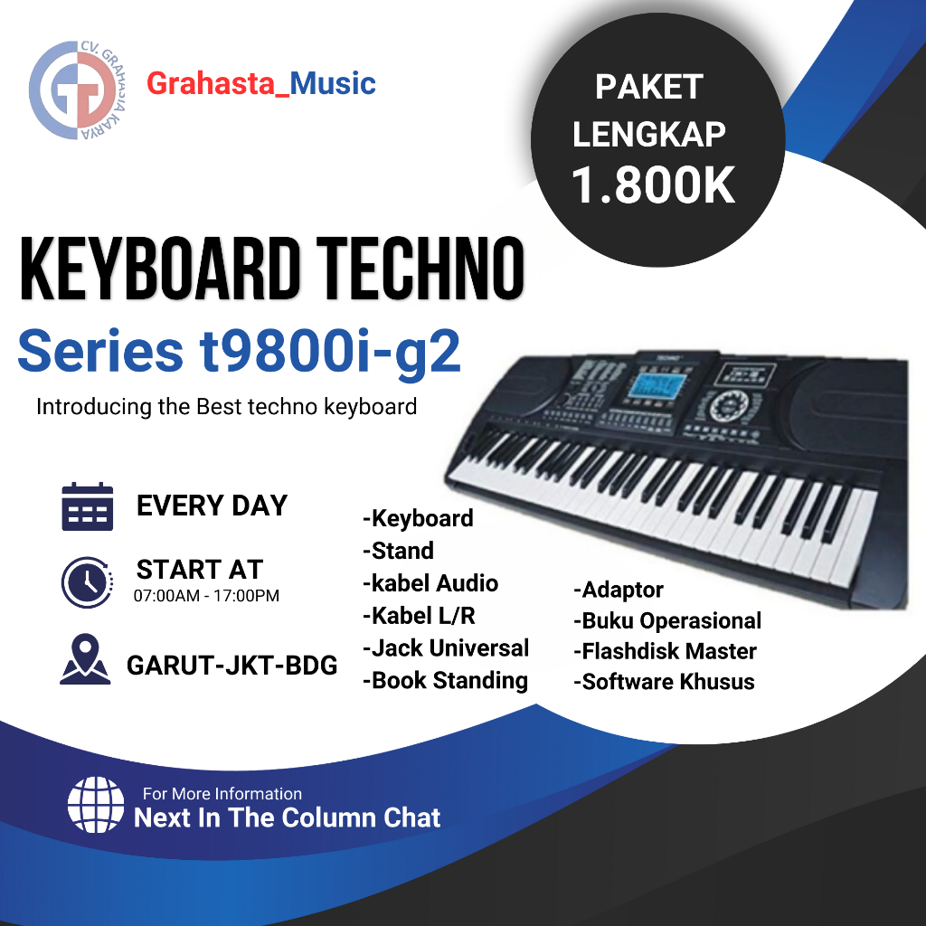 KEYBOARD TECHNO T-9800ig2 PAKET LENGKAP MURAH