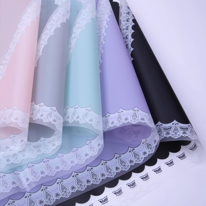 

Kertas Buket Bunga Motif Renda Lace Border Cellophane Flower Wrapping Paper KB6175