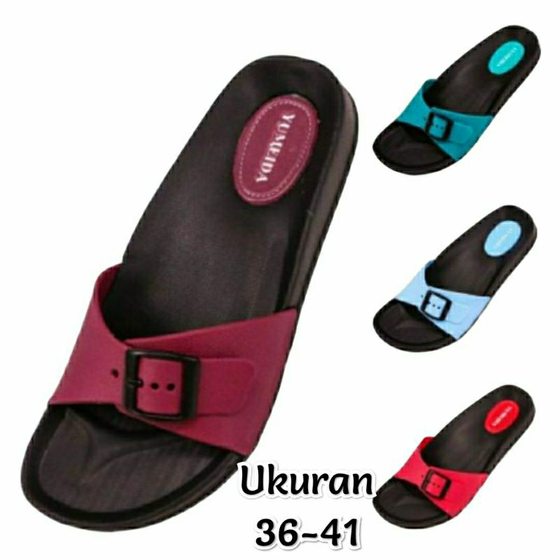 SANDAL SELOP WANITA/SANDAL YUMEIDA WANITA/SANDAL KARET YUMEIDA