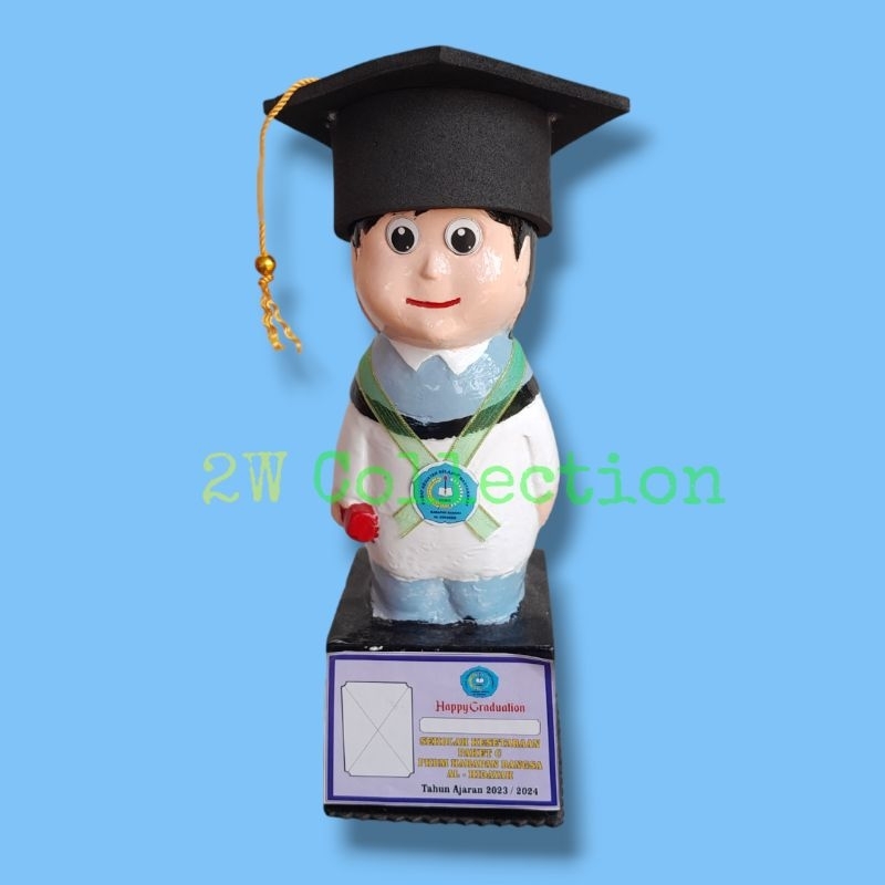 Patung wisuda/ boneka wisuda/ souvenir/ box mika