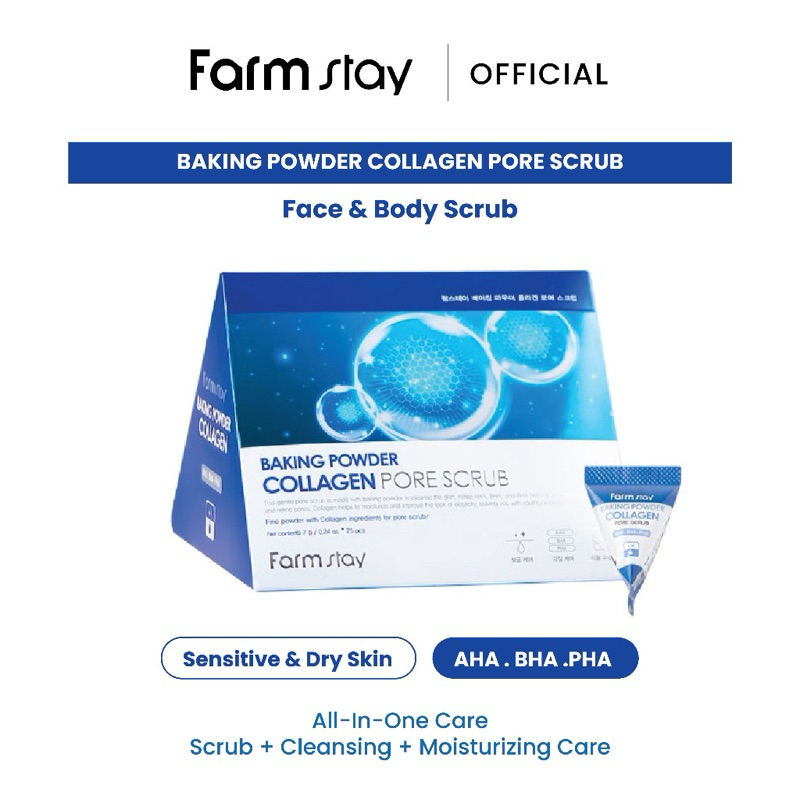 FARM STAY BAKING POWDER COLLAGEN PORE SCRUB