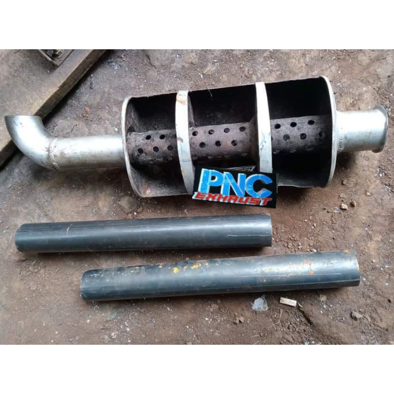 Knalpot cung 3 suara model bulat pemakaian truk