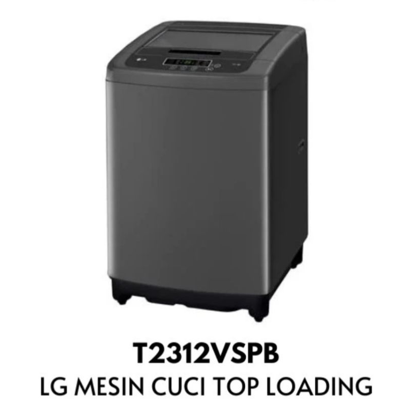 Mesin Cuci LG T2312VSPB Top Loading 12kg Smart Inverter Motor