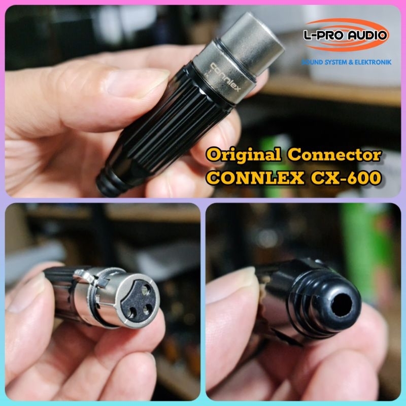Jek Contra canon CONNLEX silver soket Jack XLR female seperti jek canon HUPER