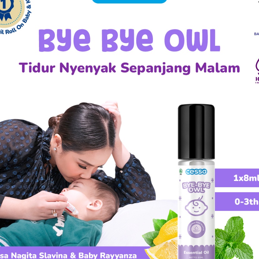 

Hemat Cessa Baby Bye Bye Owl Natural Essential Oil Deep SleepTidur Nyenyak Sepanjang Malam