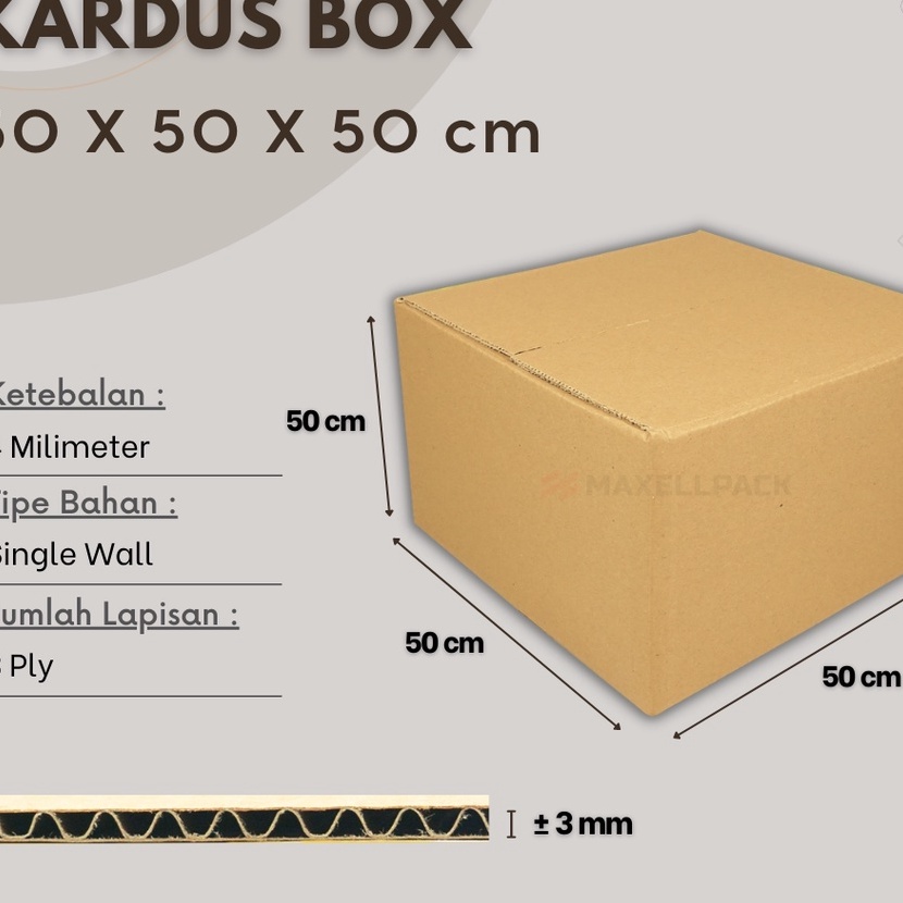 

Extra Kardus Karton Box Besar 5x5x5 CM Kotak Dus Pindahan Tebal Polos