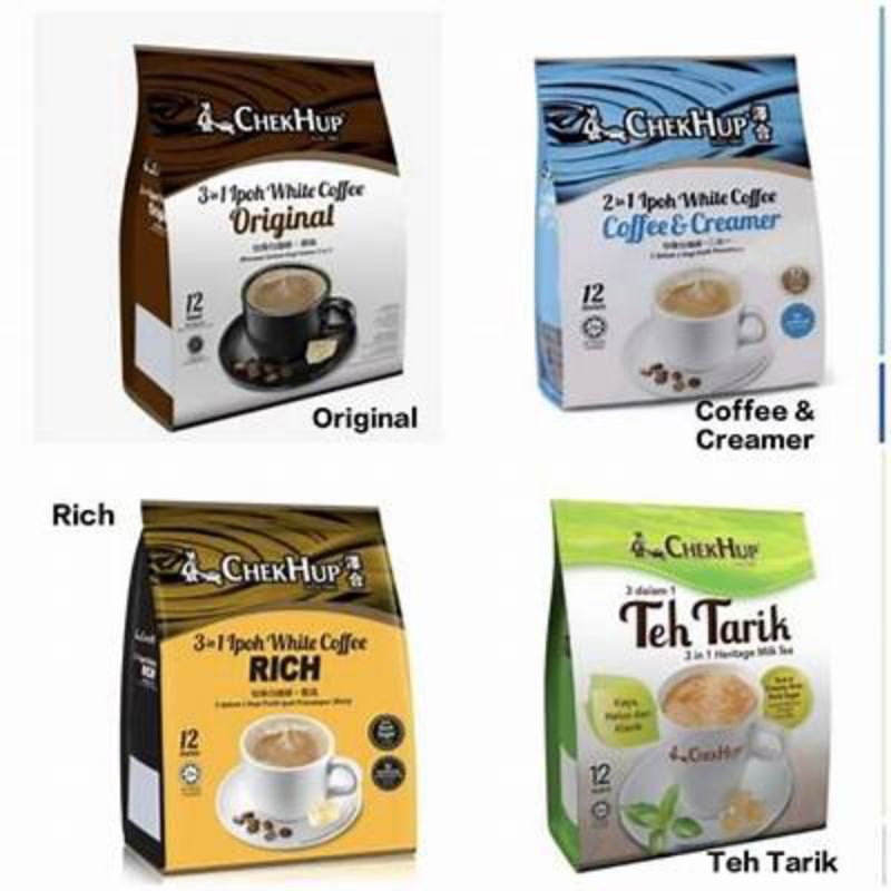 

Chek Hup white coffee All varian 3 in 1 white coffee Malaysia