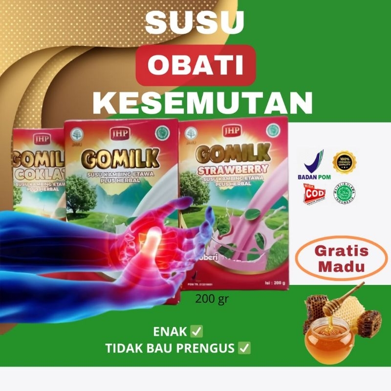 

SUSU GOMILK SUSU KAMBING ETAWA BUBUK ORIGINAL PLUS HERBAL 100% REDAKAN KESEMUTAN