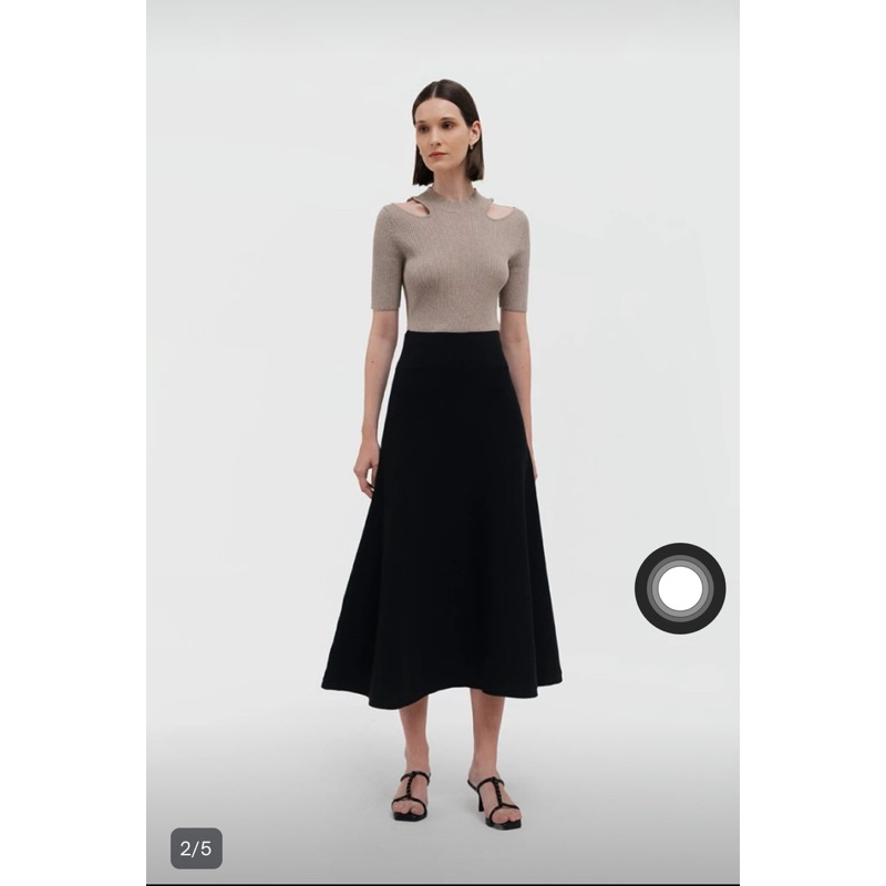 [PRELOVED LIKE NEW] DUMA OFFICIAL - CANNOLO KNIT SKIRT BLACK (SIZE 1)