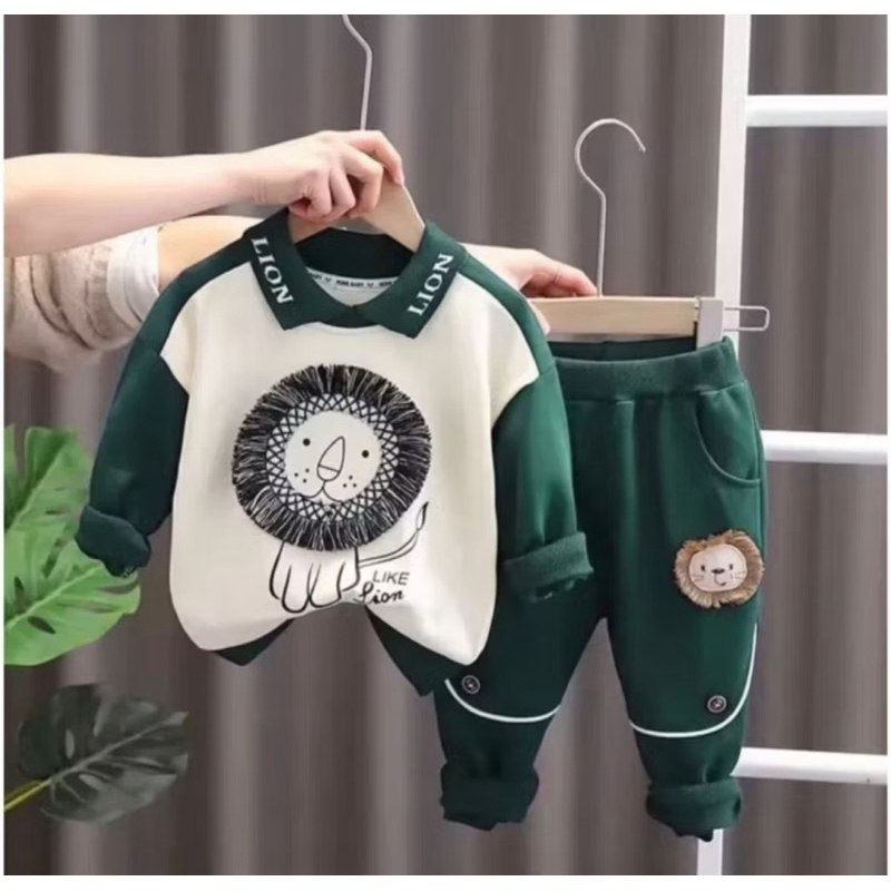 Setelan Bju Stlan 1 Set Ank Tanggung Setelam Baju Dan Celana Kekinian Satu Set Outfit Korean Style S