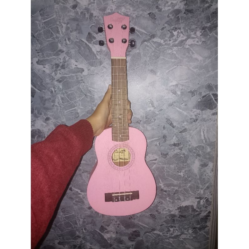 (PRELOVED) UKULELE SOPRANO MEREK COWBOY TIPE UK-21 PK WARNA PINK ORIGINAL
