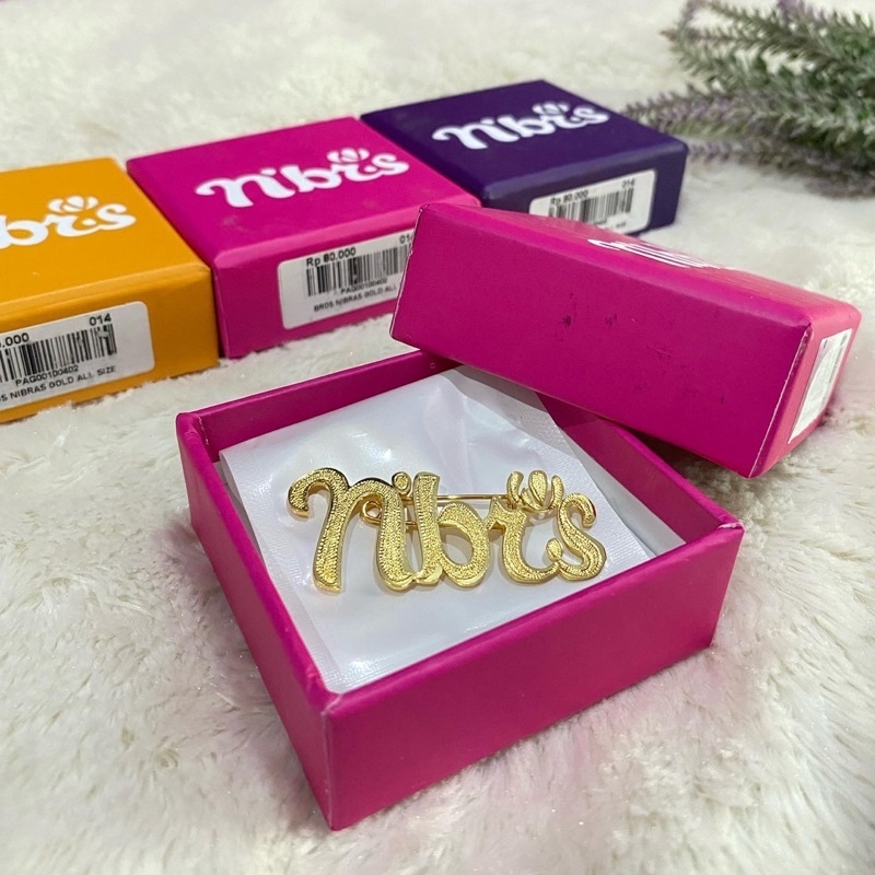 Bros NIBRAS GOLD Brooch Aksesoris Hijab Kekinian Pin Bros Hijab Termurah