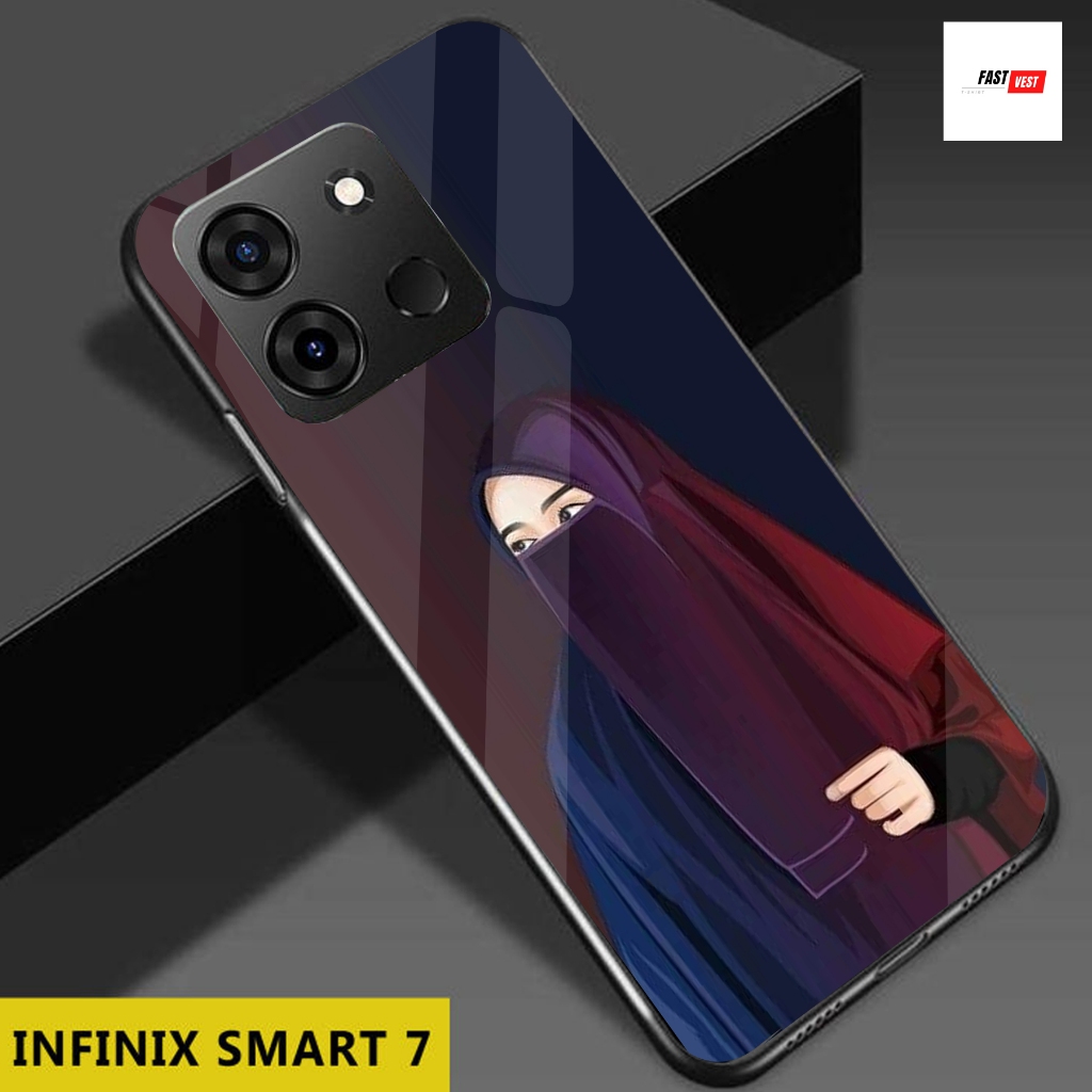 FV63 Softcase Glass Kaca Infinix Smart 7 2024 Terbaru Casing Handphone - Pelindung Handphone - Akses