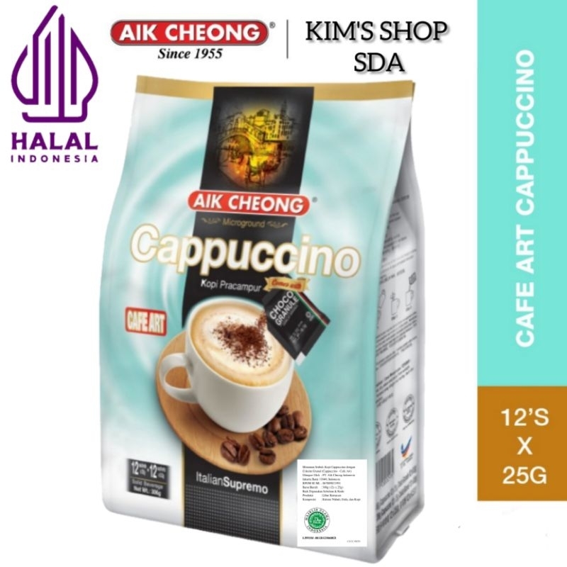

( BELI 1 GRATIS 1 ) EXP : 22 DESEMBER 2024 - CAPPUCINO AIK CHEONG 300GR ( 12SACHET X 25GRAM )