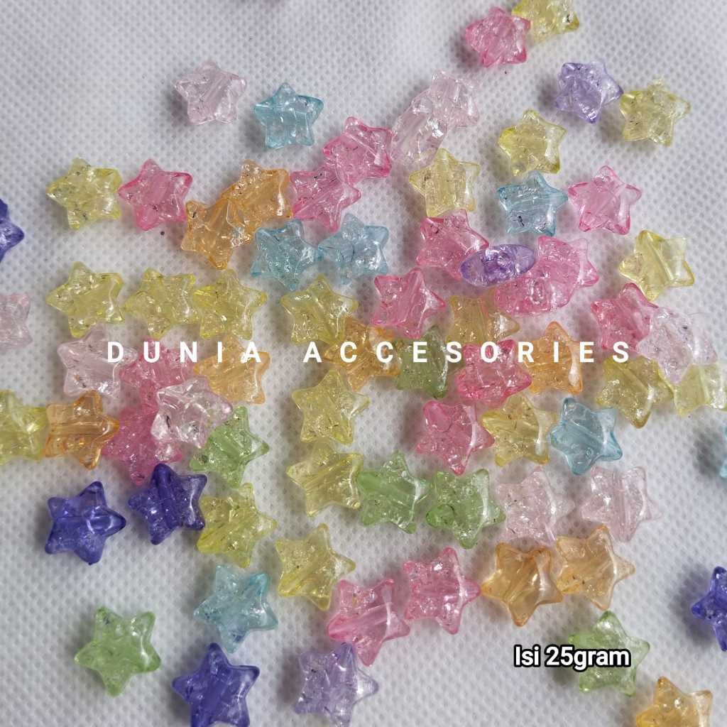 COD Manik Manik Bintang Crack/Mote Kaca Pecah isi 25gram