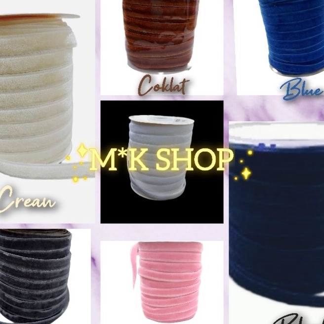 

Terbaru Pita BeruduVelvet ribbon ukuran 3895 mmharga per roll