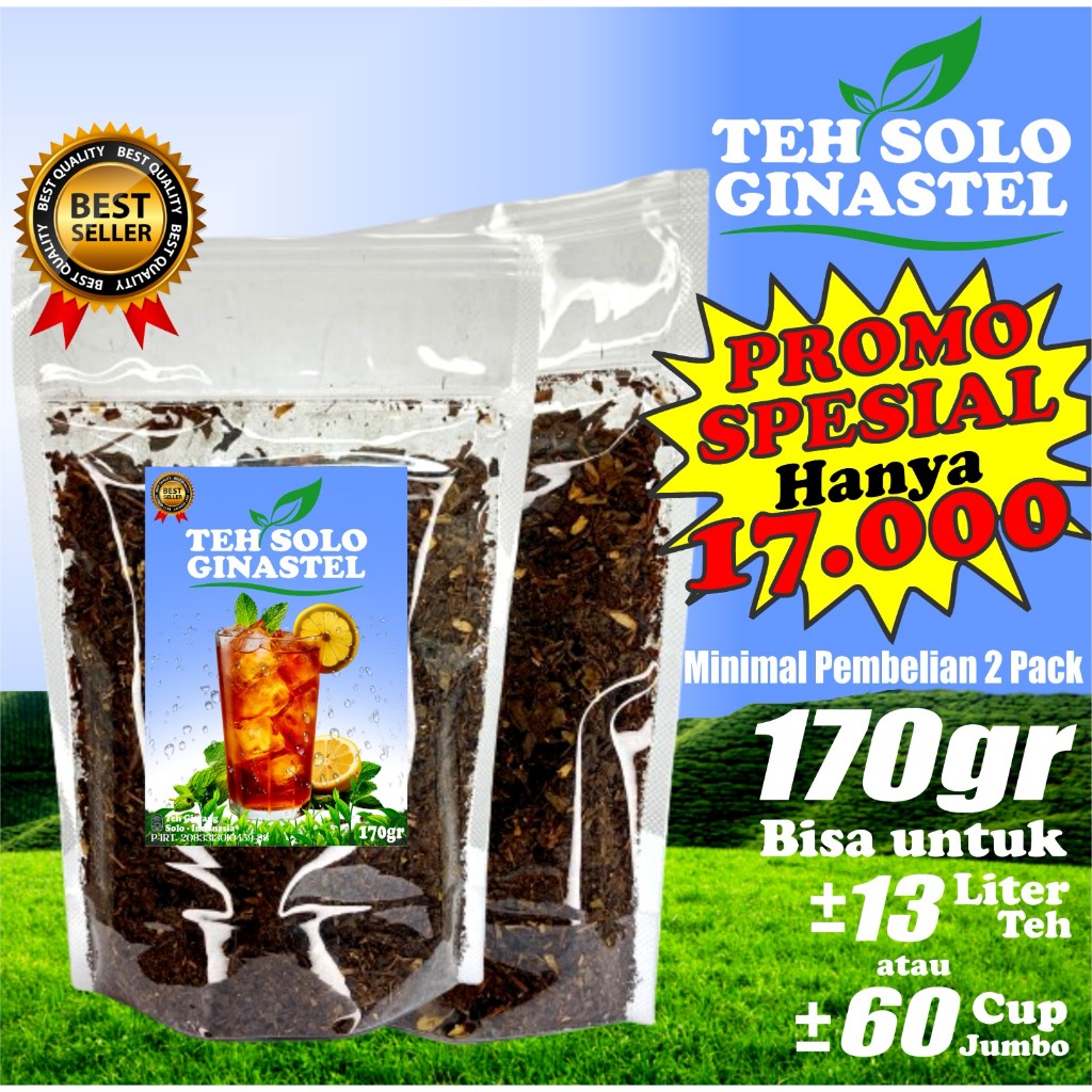 

Racikan Teh Khas Solo 170gr Wangi Sepet Kentel Wasgitel Teh Giwang