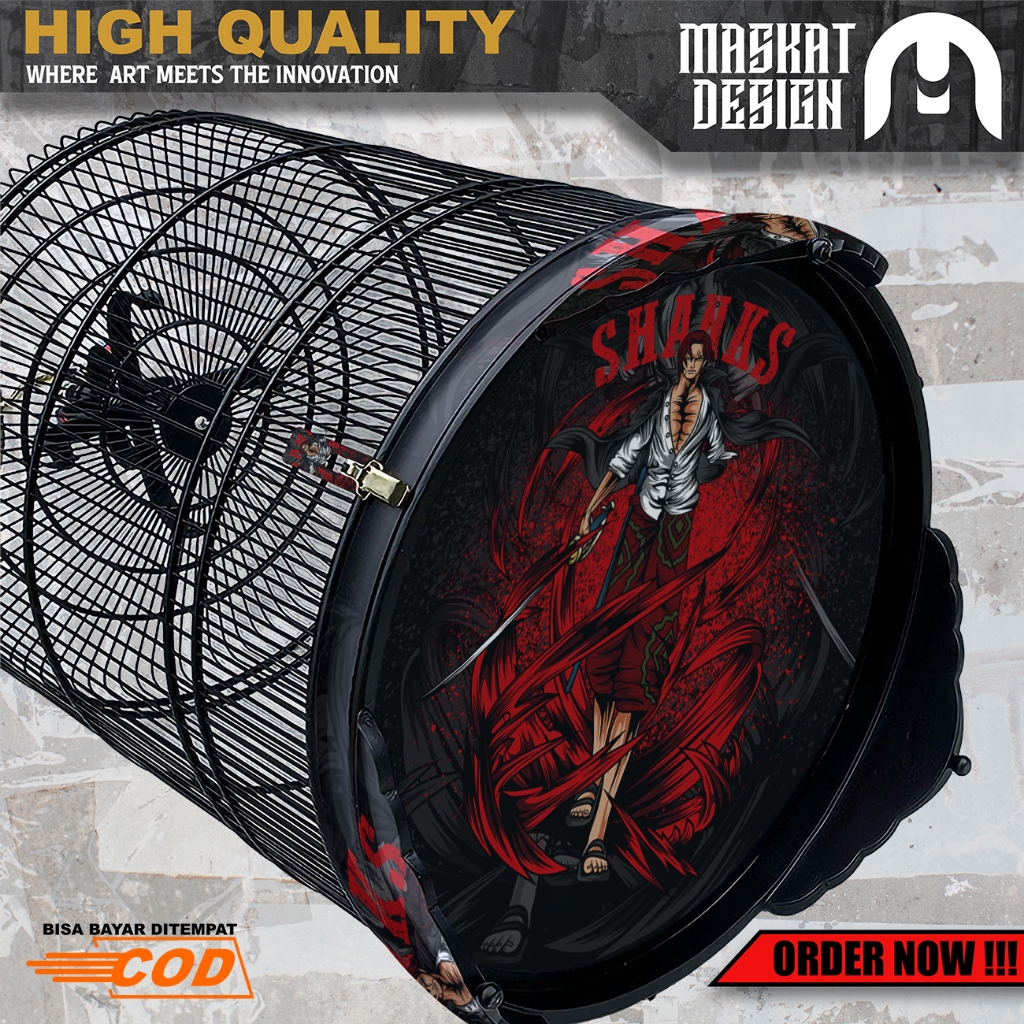 Stiker Decal Sangkar Burung Murai Kacer Tebok Bulat - Sticker Dekal Sangkar Murai Variasi Desain One