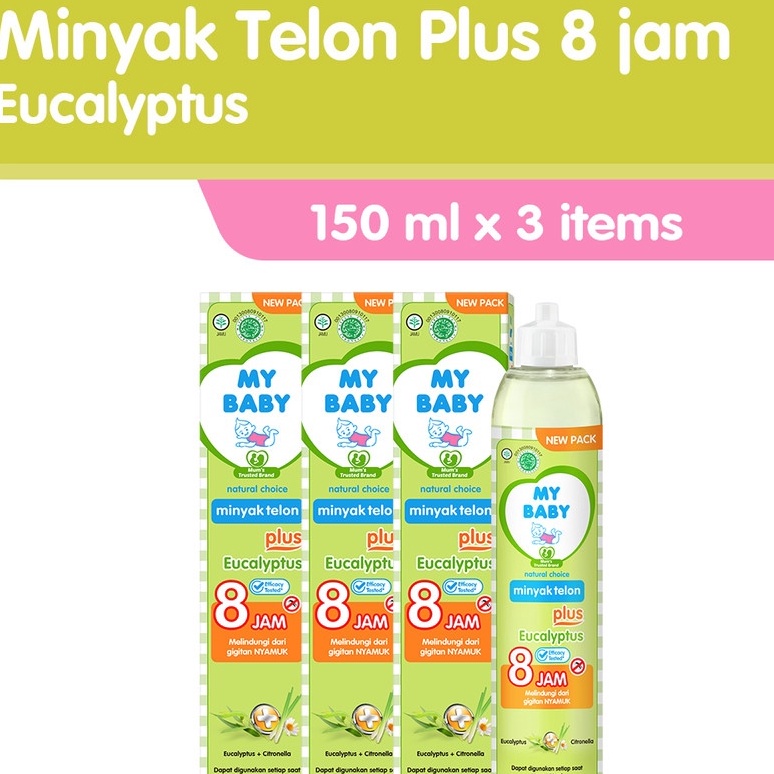 

KP8 RAJAHERBAL PAKET 3 PCS My Baby Minyak Telon Plus 15 ml Eucalyptus Lavender