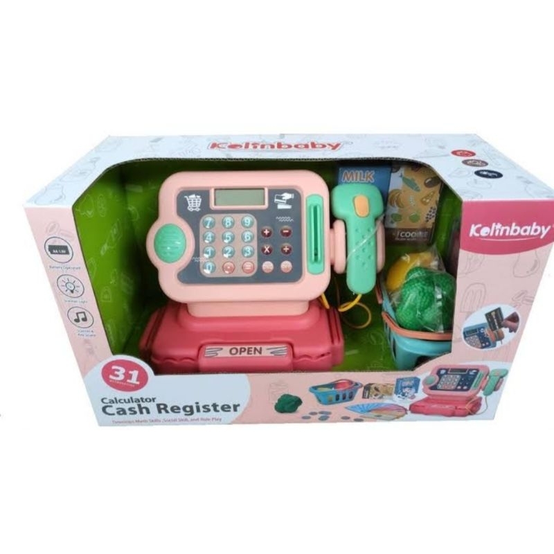 Mainan Anak Cash Register /Mainan Mesin Kasir Scan / Kasir Kasiran / Kasir Uang / supermarket 1001E 