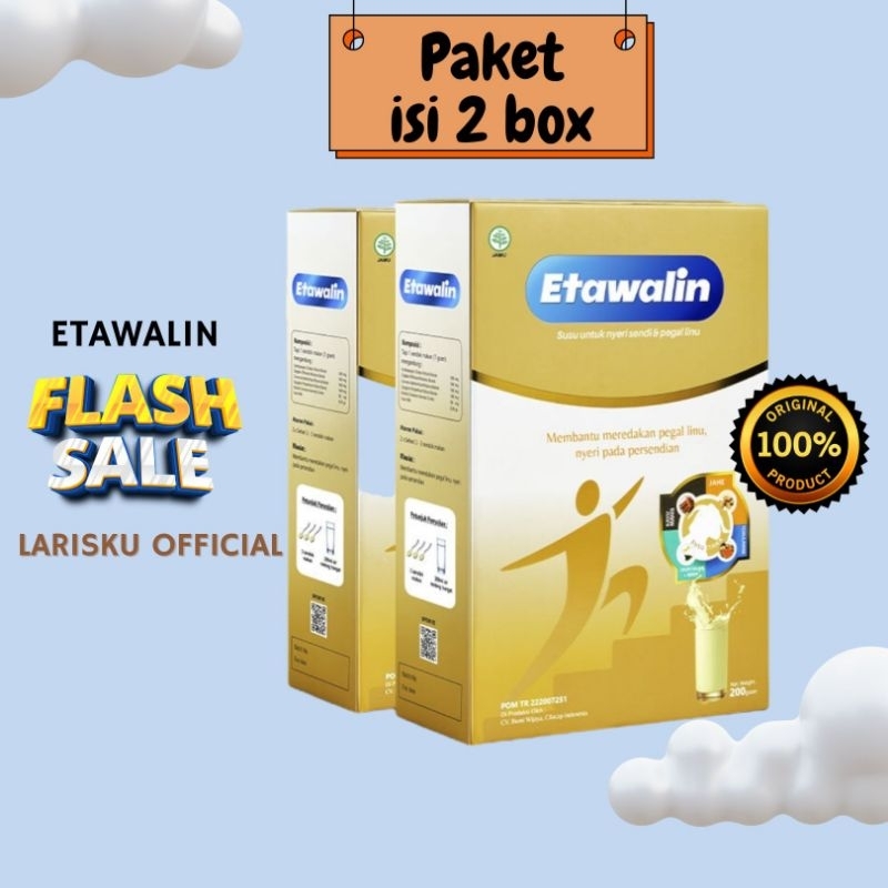 

(Paket 2 BOX) Susu ETAWALIN Atasi Nyeri Sendi Asam Urat Rematik Tulang Keropos Original 100%