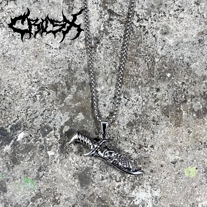 MENTARA NECKLACE / KNIFE NECKLACE KALUNG PISAU TENGKORAK SKULL NECKLACE / KALUNG CROSS SALIB KALUNG 