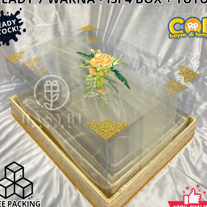 

FG2 KOTAK HANTARAN PERNIKAHAN SET LENGKAP ISI 4 BOX PREMIUM SESERAHAN PARCEL MIKA KEKINIAN