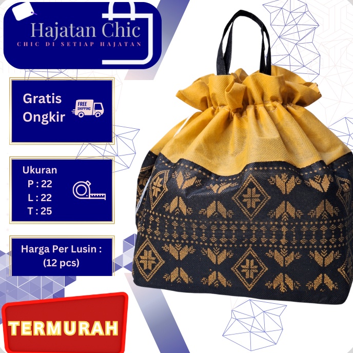 

KP8 Tas Hajatan Chic SerutBatik Elegan Nusantara 1 lusin 12 pcs