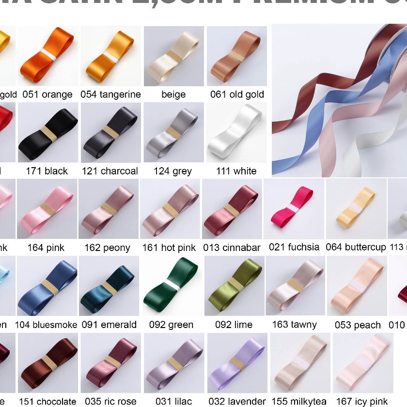 

Terkini ROL Pita Satin 25mm x 5 Yard