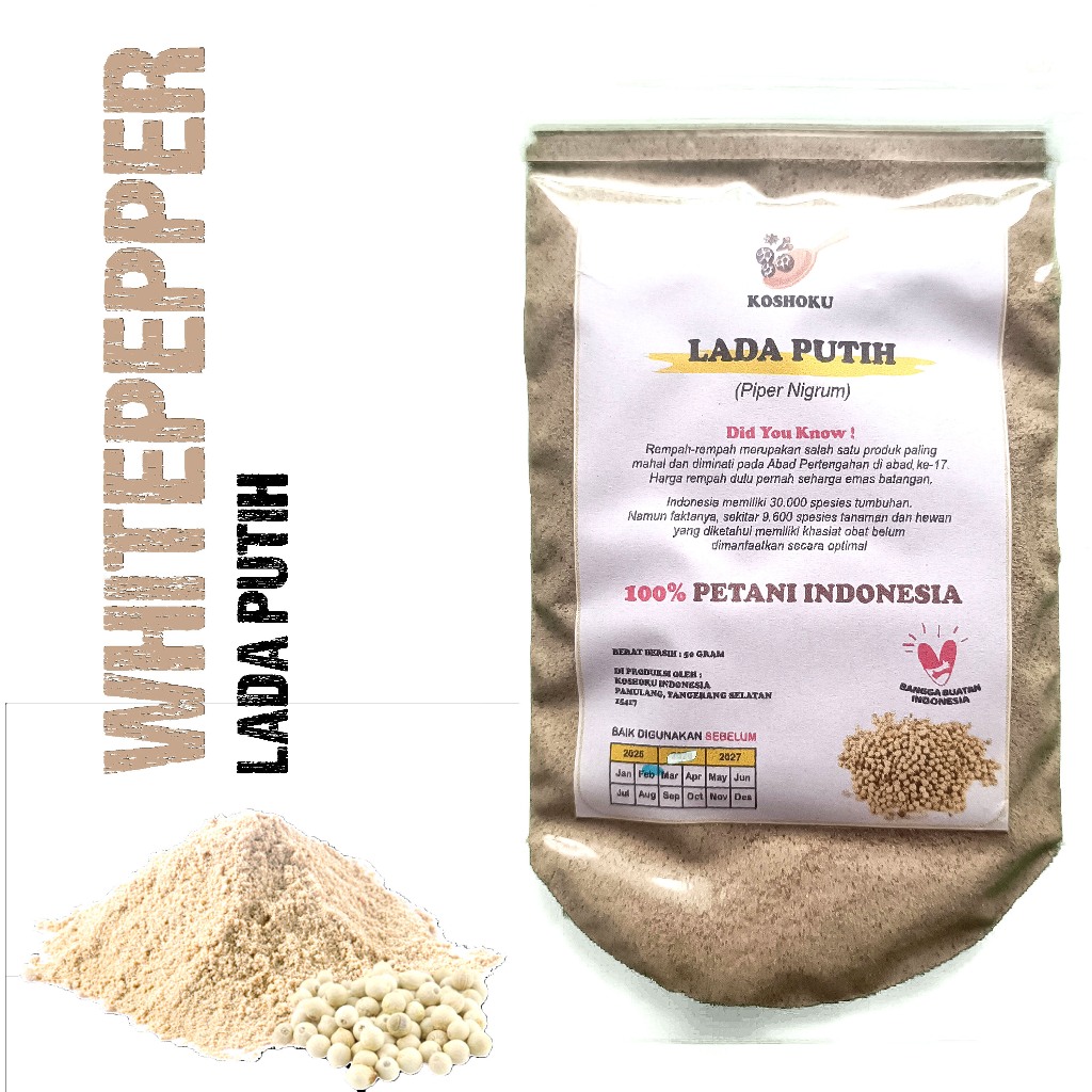 

Lada Bubuk Putih 50 Gram Merica Tanpa Campuran Pepper Powder
