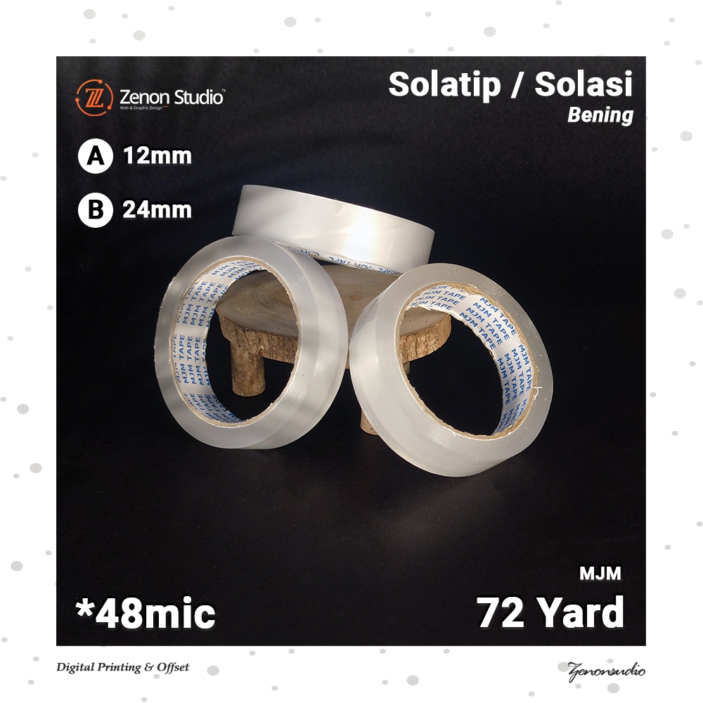 

Solasi Bening 12mm 24mm 72 yard Solatip Kantor Meja Lakban Kualitas Terbaik