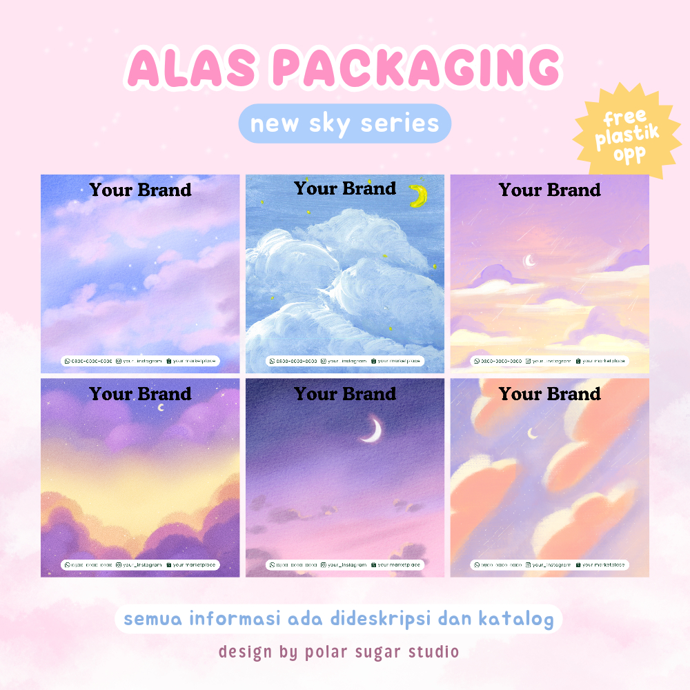 

[NEW SKY] Alas Packing Gelang Cincin Gift Aesthetic - Kertas Packaging Free Plastik Opp