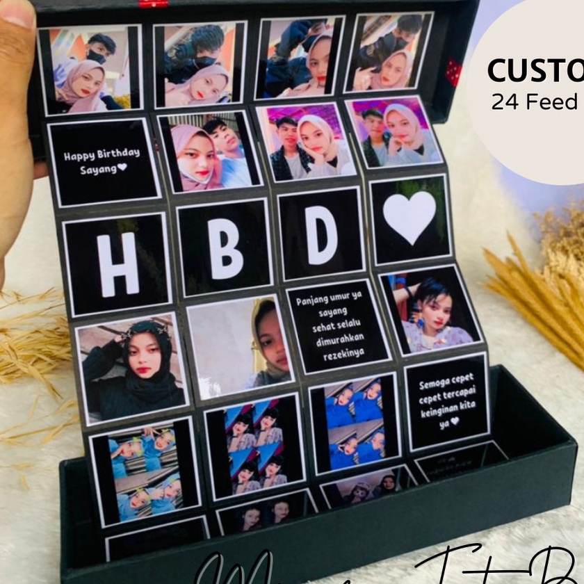 

Kilat Kado Memory Foto Box Hadiah Buat Ulang Tahun Anniversary Cewek Cowok Custom Murah