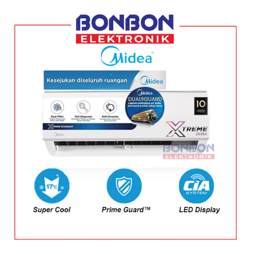 Midea AC 0.5PK MSFC-05CRN2X / 1/2PK 05 CRN / 0.5 PK 1/2 PK MSFC 05