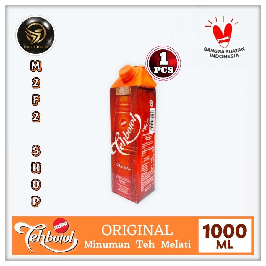 

Teh Botol Sosro Kotak Original - 1000 ml | 1 liter (Kemasan Satuan)