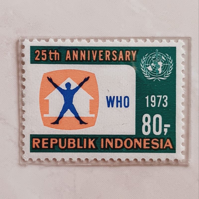 

(BD) Perangko Indonesia 1973 25 Tahun WHO Single Set Mint